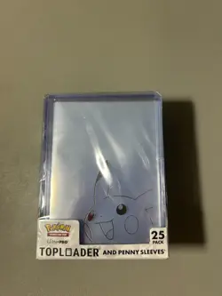 Ultra PRO Pokemon Toploaders Pikachu Gold + Penny Sleeves 25ct New Official - Image 1