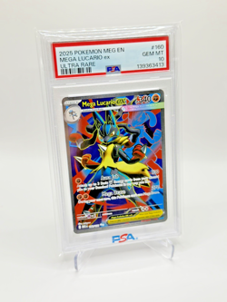 🔥PSA 10 2025 POKEMON - MEGA EVOLUTION ULTRA RARE #160 MEGA LUCARIO EX PSA 10🔥 - Image 3