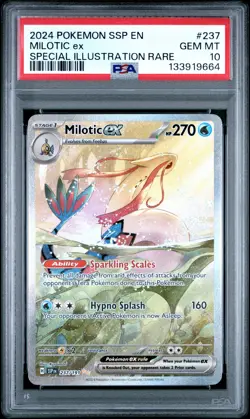 2024 POKEMON SSP EN-SURGING SPARKS SPECIAL ILLUSTRATION RARE MILOTIC EX PSA 10 - Image 1