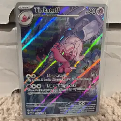 Pokemon TCG Tinkatuff Scarlet & Violet Paldea Evolved Holo Card 217/193 Full Art - Image 1