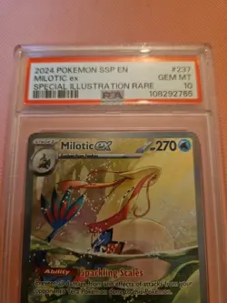 2024 POKEMON SSP EN-SURGING SPARKS SPECIAL ILLUSTRATION RARE MILOTIC EX PSA 10 - Image 4