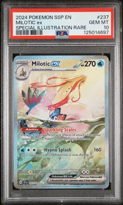 2024 POKEMON SSP EN-SURGING SPARKS SPECIAL ILLUSTRATION RARE MILOTIC EX PSA 10 - Image 1