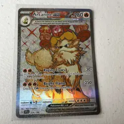 Pokemon TCG Arcanine EX Holo Card 224/198 SV01 Scarlet & Violet Base Set NM - Image 2