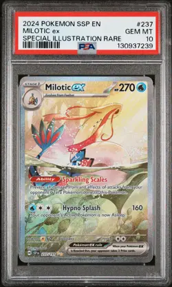 2024 POKEMON SSP EN-SURGING SPARKS SPECIAL ILLUSTRATION RARE MILOTIC EX PSA 10 - Image 1