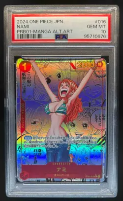 2024 One Piece Japanese Nami Manga Alternate Art Rare #OP01-016 PSA 10 GEM MINT - Image 1