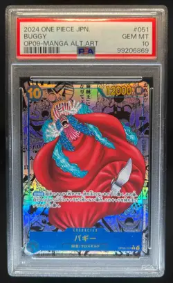 2024 One Piece Emperors in the New World Buggy Manga Alt Art OP09-051c PSA 10 - Image 1