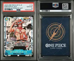 2025 ONE PIECE JAPANESE MANGA ALTERNATE ART OP13-119 PORTGAS D. ACE PSA 10 - Image 3
