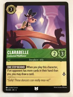 Disney Lorcana Shimmering Skies Clarabelle Contented Wallflower 90/204 NM - Image 1
