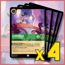Disney Lorcana: 2024 Clarabelle Contented Wallflower 90/204 x4 | Uncommon - Image 1