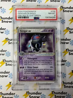 ⚡❄ 2004 Pokemon EX Fire Red & Leaf Green #108 Gengar EX Holo PSA 8 - Image 1
