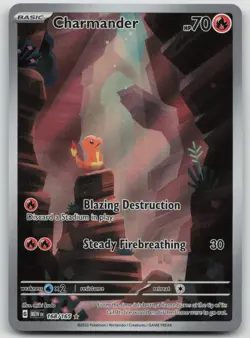 Pokemon Charmander TCG Scarlet Violet-151 Holo Illustration Rare Card 168/165 - Image 1