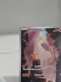 Pokemon TCG Charmander Scarlet Violet-151 Holo Illustration Rare Card 168/165 - Image 3