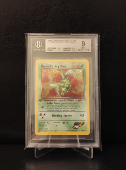 Pokemon 2000 Rocket's Scyther Gym Heroes BGS 9 Mint 1st Edition Holo Rare - Image 1