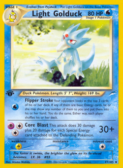 Light Golduck 47/105 Uncommon | Neo Destiny | Pokemon Card - Image 1