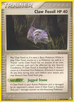 Claw Fossil 91/110 Common | Holon Phantoms | Pokemon Card - Image 1
