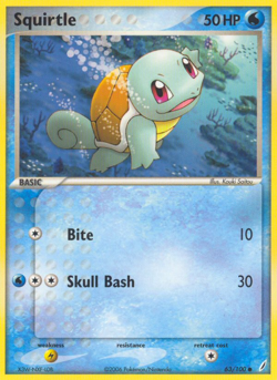 Squirtle 63/100 Common | Crystal Guardians | Pokemon Card - Image 1