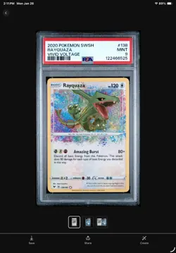 Rayquaza PSA 9 Vivid Voltage 138/185 Pokemon Card Mint - Image 1