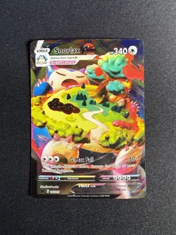 Pokemon TCG Snorlax VMAX Holo Ultra Rare Card Sword & Shield Base Set 142/202 - Image 1