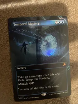 MTG Temporal Mastery Borderless Innistrad Remastered Foil Mythic NM Free Ship - Image 1
