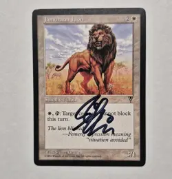 UNPLAYED SIGNED JAMURAAN LION mtg NM Visions MAGIC STUART GRIFFIN EDH CUBE - Image 1
