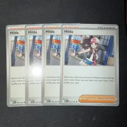 4x Hilda 084/086 White Flare English Pokemon Card Non Foil x4 - Image 1