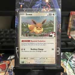 Play! Pokemon Prize Pack Series 7 Surging Sparks Cosmo Holo 143/191 Eevee - Image 1