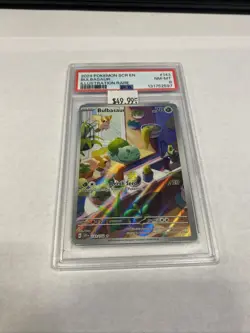 2024 Pokemon Stellar Crown EN Illustration Rare #143 Bulbasaur PSA NM-MT 8 - Image 1