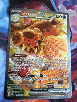 Pokemon Dachsbun EX TCG Stellar Crown Holo Card 169/142 SV07 - Image 2