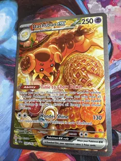 Pokemon Dachsbun EX TCG Stellar Crown Holo Card 169/142 SV07 - Image 3