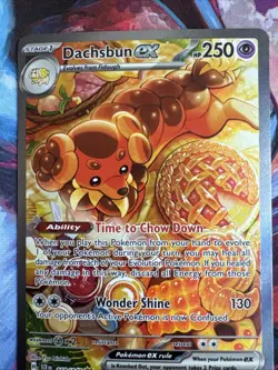 Pokemon Dachsbun EX TCG Stellar Crown Holo Card 169/142 SV07 - Image 4