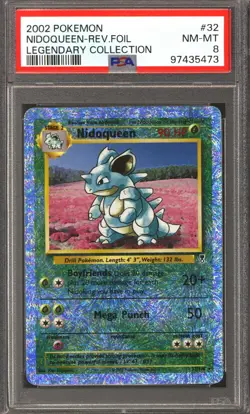 Pokemon Legendary Collection Reverse Holo Foil Nidoqueen 32/110 PSA 8 - Image 1