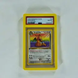 🔥 Pokemon TCG 🔥 Dragonite #19 1st Edition Fossil Non Holo WOTC PSA 8 NM-MT 🔥 - Image 1