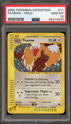 Pokemon Fearow Expedition Holo Rare #11 PSA 10 Gem Mint - Image 1