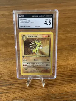 Pokemon TCG Sandslash 41/62 Fossil 1st Edition 1999 WOTC Graded 4.5 CGC Grade - Image 1