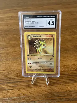 Pokemon TCG Sandslash 41/62 Fossil 1st Edition 1999 WOTC Graded 4.5 CGC Grade - Image 3