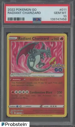 2022 Pokemon GO #011 Radiant Charizard PSA 10 GEM MINT - Image 1