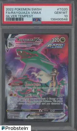 2022 Pokemon SWSH Silver Tempest #TG20 FA Rayquaza VMAX PSA 10 GEM MINT - Image 1