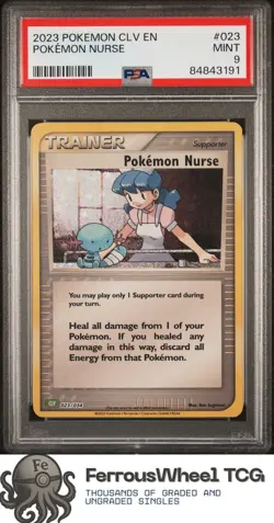 Pokemon Nurse #9 - 2023 Pokemon Clv-Trading Card Game Classic - PSA 9 - Image 1