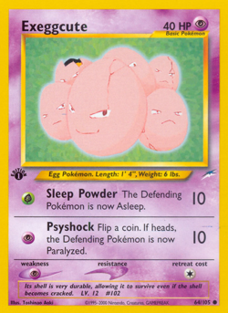 Exeggcute 64/105 Common | Neo Destiny | Pokemon Card - Image 1