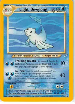 Light Dewgong 45/105 Uncommon Neo Destiny Pokemon MP - Image 1