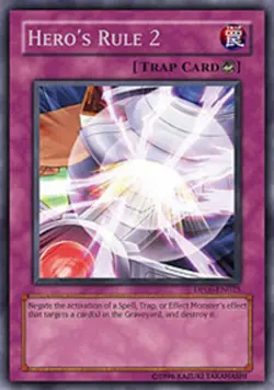 Hero's Rule 2 - DP06-EN025 - Rare - 1st Edition Lightly Played Duelist Pack 6: J - Image 1