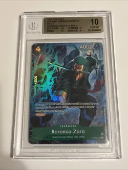 One Piece The Best Vol.2 PRB02-006 Alt Art Rare Roronoa Zoro BGS 10 Not PSA - Image 1