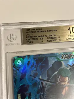 One Piece The Best Vol.2 PRB02-006 Alt Art Rare Roronoa Zoro BGS 10 Not PSA - Image 2