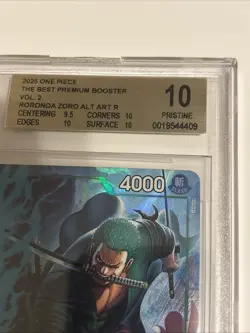 One Piece The Best Vol.2 PRB02-006 Alt Art Rare Roronoa Zoro BGS 10 Not PSA - Image 3