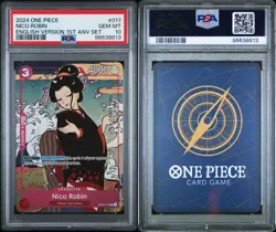 Nico Robin PSA 10 Card One Piece OP01-017 English Version 1st Anniversary Set - Image 2