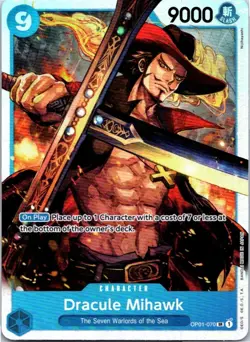 Dracule Mihawk OP01-070 Romance Dawn One Piece TCG English Near Mint SR Foil - Image 1