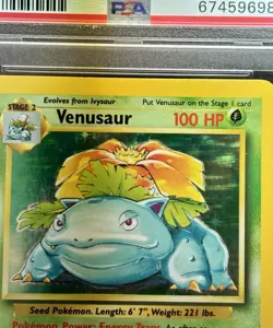 Pokemon 1999 Base Set Venusaur Holo rare 15/102 EX-MT PSA 6 Fresh Slab 👌 - Image 2