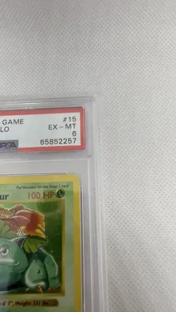 Venusaur 15/102 Base Set SHADOWLESS - Graded PSA 6 - Holo Rare - Pokemon TCG - Image 4