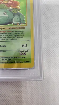 Venusaur 15/102 Base Set SHADOWLESS - Graded PSA 6 - Holo Rare - Pokemon TCG - Image 5