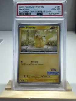 2025 Pokemon SVP EN Pikachu Illustration Contest 2024 #214 PSA GM 10 - Image 1
